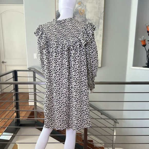 Scotch & Soda Floral Smocked Ruffle Shift Dress - Picture 2 of 16